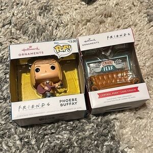 Friends funko pop Phoebe buffay & hallmark ornament set